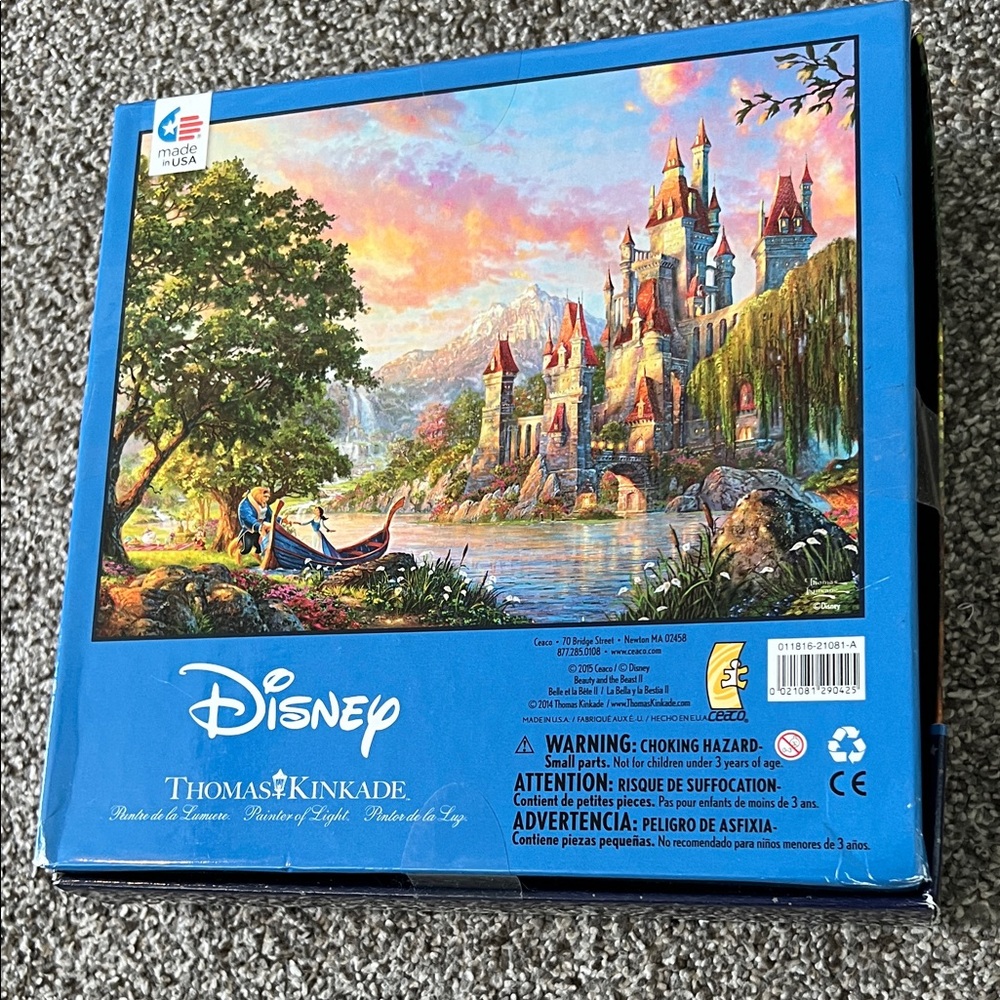 BNWT Disney The Beauty & the Beast Thomas Kinkade Castle Puzzle w/Vibrant Colors - Picture 2 of 2
